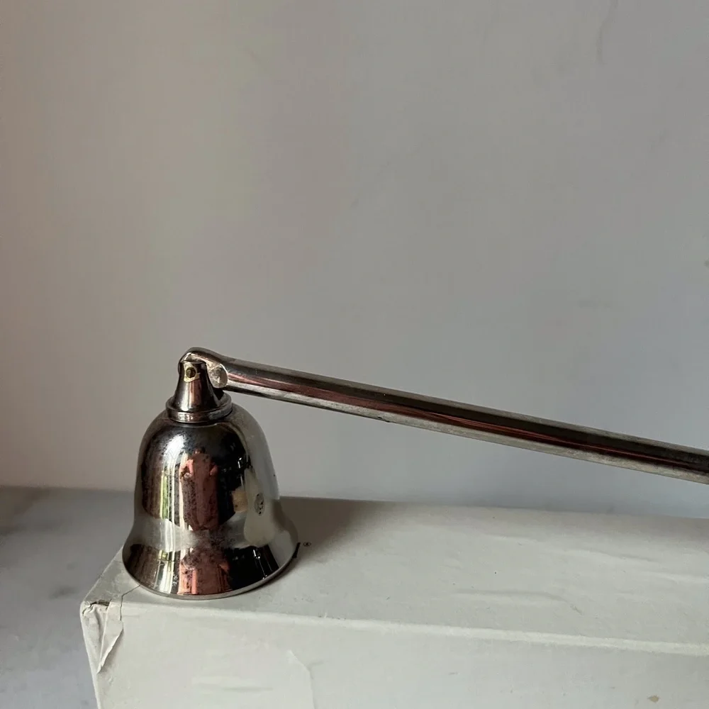 International Silver Co. Silverplated Wooden Handled Candle Snuffer